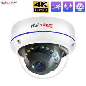 Telecamera IP PoE di sicurezza 4K 8MP cupola guscio in metallo Onvif H265 3840x2160 100 piedi - Foto 1 di 16