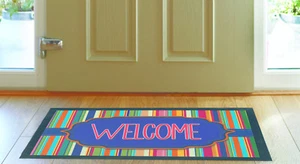 Fußmatte/ Türmatte Welcome bunt, Größe ca. 60x40 cm - Bild 1 von 1