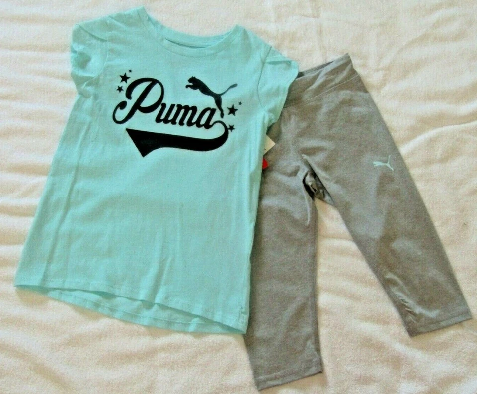 JUEGO DE CAMISETA Y JOGGERS CAPRI PUMA NIÑAS TALLA 5 ISLAND PARADISE NUEVO CON ETIQUETAS Foto 1 de 1