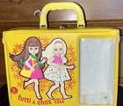 1965-1967 Yellow Tutti & Chris Doll Carrying Case Mattel Great Vintage Condition