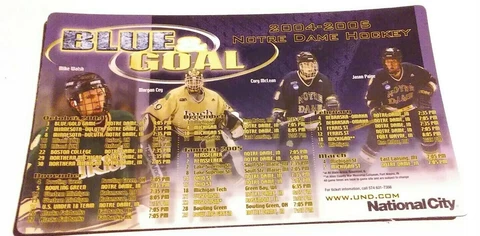 2004-05 Notre Dame Fighting Irish Hockey Magnet Schedule Cover