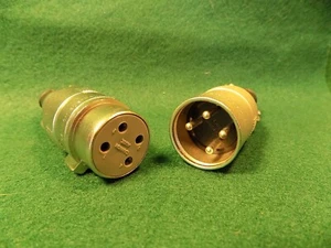 (1) Cannon EP-4-12-1C & EP-4-11-1C coppia spina altoparlanti audio 4 pin NOS. - Foto 1 di 3