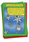 B1573K Set of 12 Snowflake Boot Camp Funny Blank Christmas Cards /Envelopes