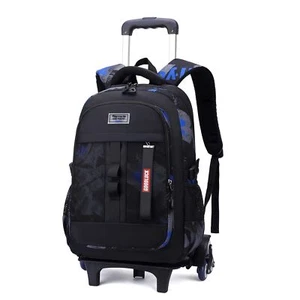 Camo Boys Rolling Backpacks for Kids School Back Packs with 6 Wheels - Picture 1 of 7