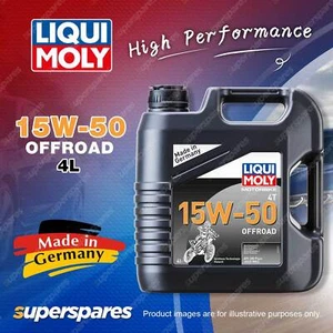 1 x Liqui Moly 15W-50 Offroad Motorbike 4 Stroke Motor Oil 4 Litre - Picture 1 of 2