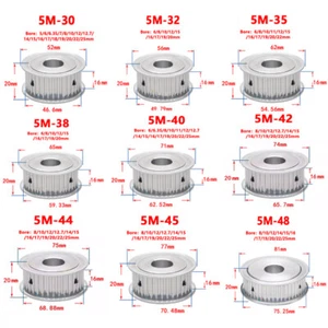 5M Timing Belt Pulley 30T-48T Synchronous Wheel Sprocket For 15mm Width Belt - Picture 1 of 15
