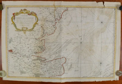 Bellin 1759 Map of the Entrance to the River Thames UK - Image 1 of 4