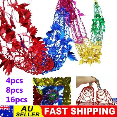 Christmas Trim Metalic Foil Garland Ceiling Wreath Party Hanging Decor Wreath AU - image 1 of 4