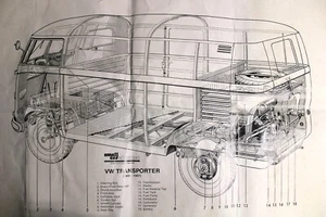 Vintage (1950-1967 VW Transporter) Poster - Picture 1 of 4