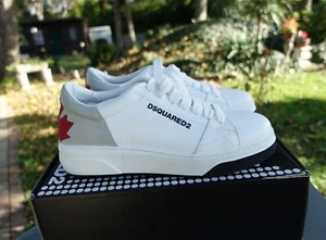 DSQUARED2 SHOES 43 shoe dsquared 2 d2 sneaker sneakers white black red bumper - Foto 1 di 6