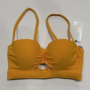 Women's Light Lift Keyhole Bralette Bikini Top - Shade & Shore Yellow, 32C - Picture 1 of 3