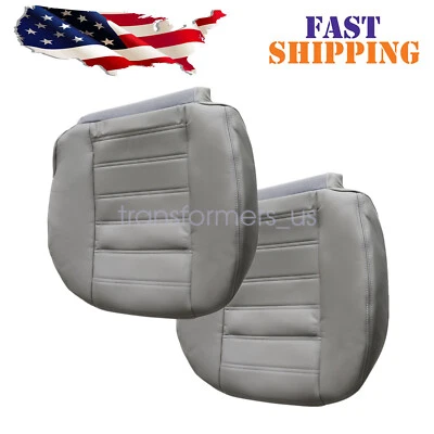 Fit For 2003 2004 Hummer H2 SUV & SUT Left & Right Leather Seat Cover Gray - Image 1 of 4