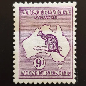 Australian Kangaroo Stamp | Pre-Decimal | 1913 | First Watermark - Picture 1 of 3