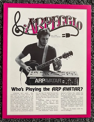 Vintage ARP -"Arpeggio" -April 1978 8 page issue-Pete Townshend Cover-MINT!!! - Image 1 of 4