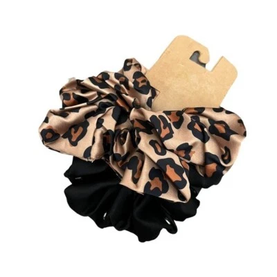 Boutique Black & Leopard 2 Pack Hair Ties - Image 1 of 2