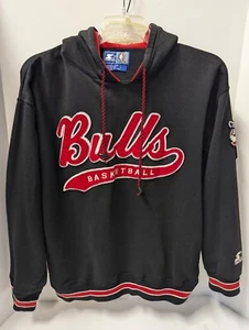 Sudadera con Capucha de Baloncesto Chicago Bulls De Colección Negra Roja Escritura Para Hombre Talla L - Imagen 1 de 14