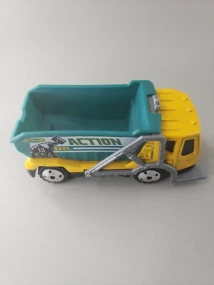 Vintage 2001 Mattel Matchbox Trash Truck Action Bros. Green Yellow - Image 1 of 4
