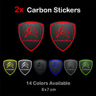 2x CITROEN Carbon Badge Sport Logo Body Window Car Wheel Stickers Crest Decal