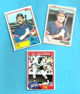 3 CARD FRED LYNN LOT! BOSTON RED SOX/ANGELS 1981/83 Topps/Fleer SHARP! - Picture 1 of 2