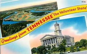 Postal Mocasín Bend Tennessee River - Saludos desde Tennessee el voluntario - Imagen 1 de 1