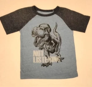 Jumping Beans Boys 7X Blue/Gray Not Listening Dinosaur Short Sleeve T-shirt - Picture 1 of 3