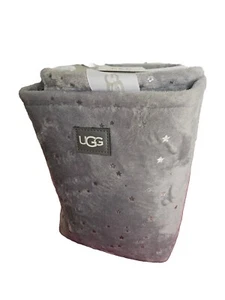 NWT! UGG 'AVERY STARS' 2 Piece Storage Square Round Bin Set GLACIER GRAY - Picture 1 of 6