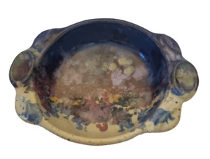 Tom Chamberlain Studio Art Pottery Handled Bowl 1.75" Tall x 6.75" L x 6.5" W - Picture 1 of 8