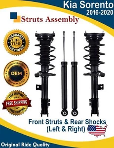 New OE Front Struts & Rear Shocks for 2016-2020 Kia Sorento Lifetime Warranty - Picture 1 of 13
