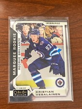 KRISTIAN VESALAINEN 2018-19 O PEE CHEE PLATINUM WINNIPEG JETS ROOKIE CARD #188