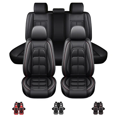 For Toyota Corolla Camry Car Seat Covers Leather Front Rear Protector Cushion - Image 1 of 4