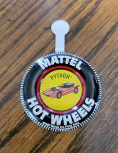Vintage 1967 Mattel Hot Wheels Redlines Python Car Pin Button Badge Hong Kong - Picture 1 of 9