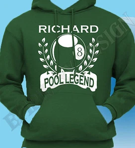 Personalisiertes Pool T-Shirt Name nach Wahl Hoody Herren Geschenkidee Hoodie Legende - Bild 1 von 5