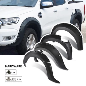 🚀🚀6-tlg Kotflügel Verbreiterung für Ford Ranger T7 (2015-2018) Schwarz aus ABS - Bild 1 von 9