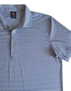 Donald Ross Sport Fit Mens Short Sleeve Polo Blue/White - Pre-Owned Great Condit - Picture 1 of 7