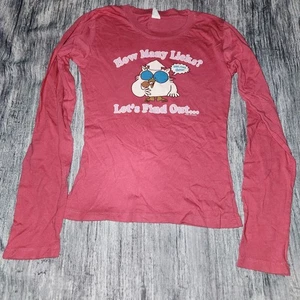 Camiseta de Colección Y2K Cuántas Lamidas Búho Gráfico Manga Larga para Mujer Talla M - Imagen 1 de 7