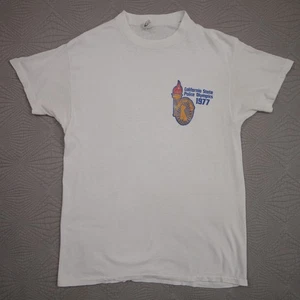 Vintage California Police Olympics Shirt Mens Large Santa Anta 1977 Pocket 70s - Picture 1 of 15