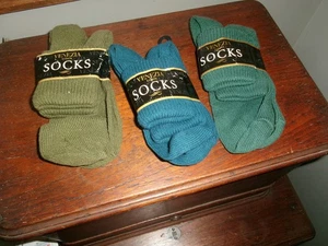 3 pr. NOS Vintage Venezia Women's Turn Cuff Socks Sz 10-12 Cotton/  USA - Picture 1 of 4