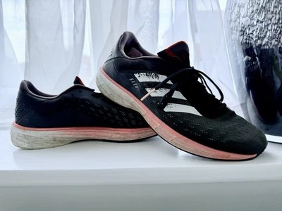 adidas SL20 Mens Running Shoes SIZE UK 9 Black Lightweight Trainers - Image 1 of 4