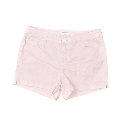 Bermudas Lane Bryant Rosa Denim Bolsillos con Cremallera Talla Grande 20 Sólido Foto 1 de 4