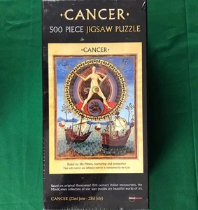 Rompecabezas Cáncer Zodiaco Astrología 500 Piezas NUEVO SELLADO por Mindgames RARO - Imagen 1 de 5