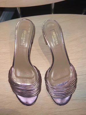 Aquazzura металлический розовый котенок каблук - Изображение 1 из 4