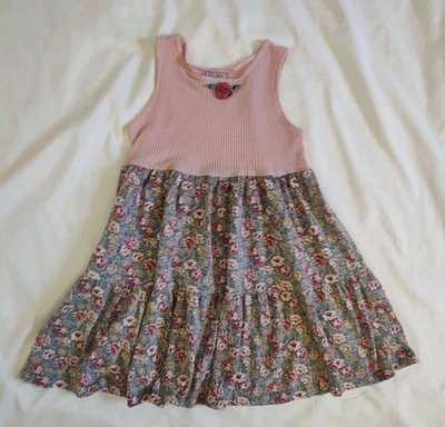 90's Vintage SWAT Dress Girls Country Prairie Floral Tiered Skirt Thermal Top 7 - Image 1 of 4