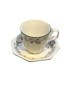 HEXAGONAL JOHNSON BROS CUP & SAUCER - NEVER USED - Picture 1 of 3