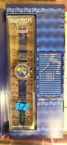 Orologio Cronografo Swatch IOC 100 SCZ101 94 Olympic Specials Nuovo Vecchio Stock - Foto 1 di 10