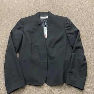 Blazer Tahari negro con botones a presión talla 10 nuevo con etiquetas $280 - Imagen 1 de 9