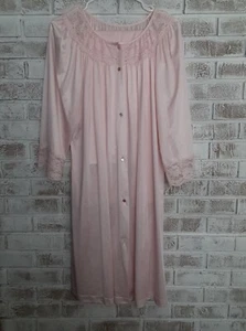 Vintage Vanity Fair /Gilrad Robe & Bottoms Set Pink sz L - Picture 1 of 5