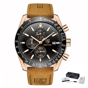 Montre à quartz - Black Orangé - chronographe – Élégance & distingué - NEUF - Photo 1 sur 1