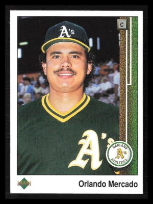 Orlando Mercado 1989 Upper Deck #624  Oakland Athletics - Image 1 of 2