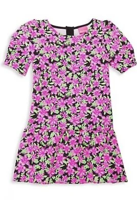 Lilly Pulitzer Girl’s Floral  Chrishell Party Dress Onyx Lil Lilly  Extra Large - Image 1 of 4