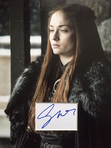 sophie turner game of thrones 16 x 12 signed Card Cover